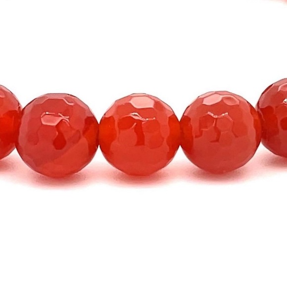 Sparky and Beautiful Orange Carnelian Stretch Bracelet - Picture 5 of 5